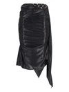 Marine Serre Black Asymmetrical Midi Skirt