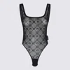 Marine Serre Sleeveless Bodysuit In Black
