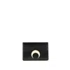 Marine Serre Smoth Leather Moon Charm Cardholder In Black