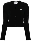 Marine Serre Core Knit Cardigan In Black