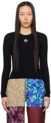 Marine Serre Black Core Sweater In Bk99 Black
