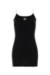 Marine Serre Black Moon Logo Jersey Minidress In Black