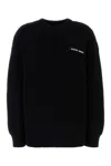 Marine Serre Knitwear Crew Neck Ribbed Texture In Black