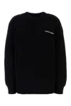 Marine Serre Black Cotton Oversize Sweater In Blue