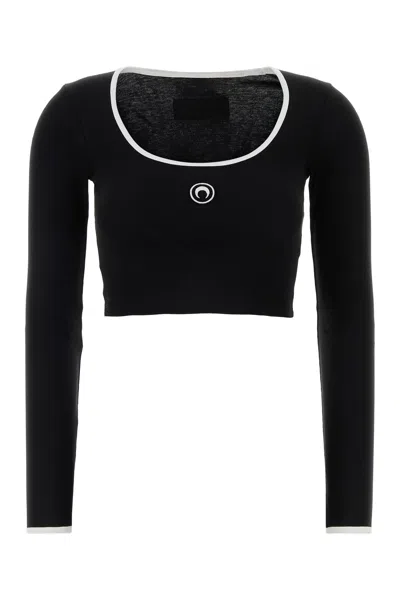 Marine Serre Black Cotton T-shirt