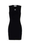 Marine Serre Black Crescent Moon-detail Mini Dress In Black