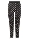 Marine Serre Black Crescent Moon-embellished Leggings