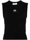 Marine Serre Black Moon Logo Vest In Black