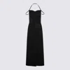 Marine Serre Women Long Dress With Neckline On The Back In Black