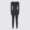 Marine Serre Moon Printed Jumpsuit In Inverse Tan