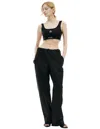 Marine Serre Black Logo Bra In Black