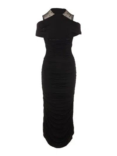 Marine Serre Black Long Dress
