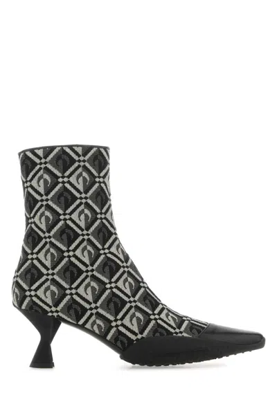 MARINE SERRE BLACK MOON DIAMANT ANKLE BOOTS