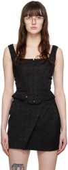Marine Serre Black Moon Diamant Tank Top In Bk99 Black