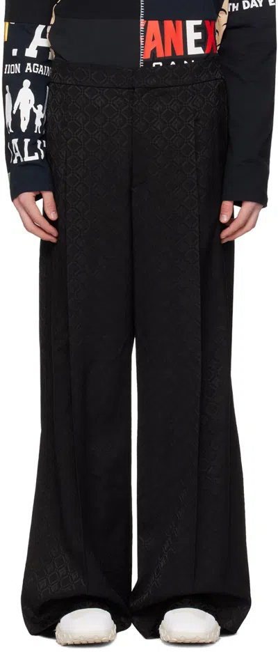 Marine Serre Black Moon Diamant Trousers In Bk99 Black