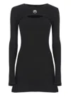 Marine Serre Crescent Moon-embroidered Mini Dress In Black