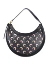Marine Serre Black Moon Eclipse Mini Shoulder Bag In Black