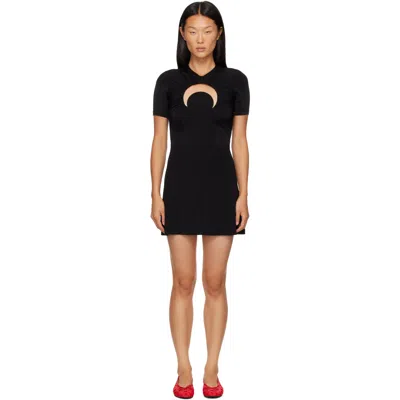 Marine Serre Black Moon Gathered Minidress