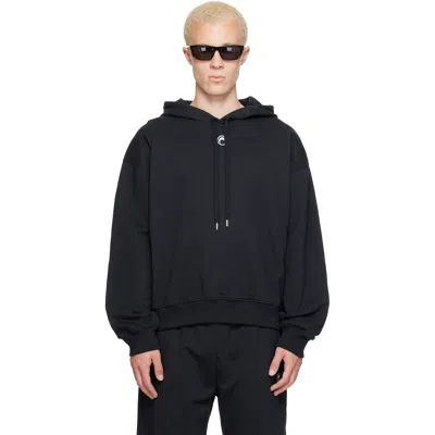 Marine Serre Men Black Solid Regular Hoodie