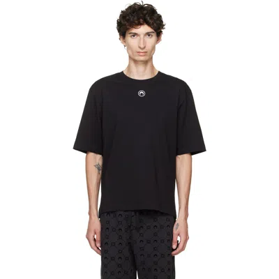 Marine Serre Black Moon Logo Jersey Loose Fit T-shirt