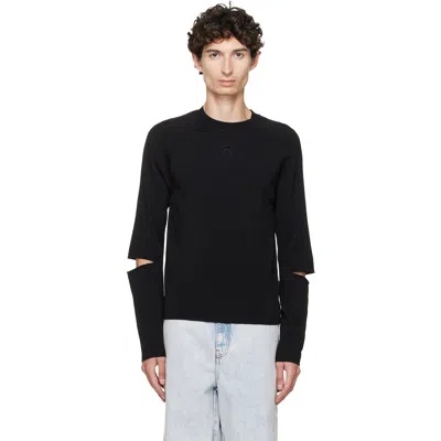 Marine Serre Black Moon Logo Knit Slit Jumper