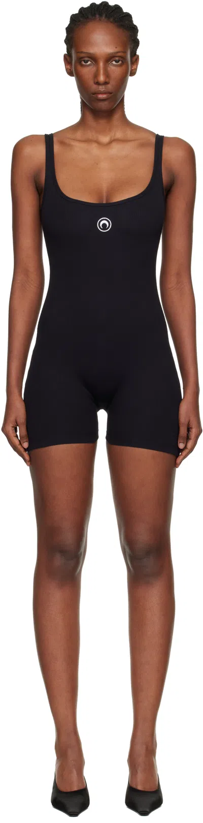 Marine Serre Elegance In Motion Mini Jumpsuit For Women In Black