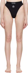 Marine Serre Black Moon Logo Stretched Jersey High-waist Briefs