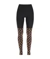 Marine Serre Black Moon Print Cycling Leggings In Black