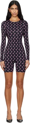 Marine Serre Black Moon Printed Jersey Jumpsuit