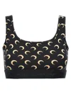 Marine Serre Crescent Moon Print Top In Black