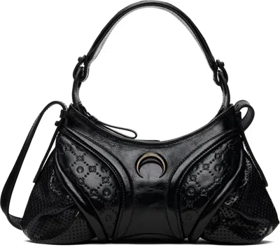Marine Serre Black Moonogram Leather Futura Mini Bag