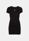 MARINE SERRE MARINE SERRE BLACK ORGANIC-COTTON T-SHIRT DRESS