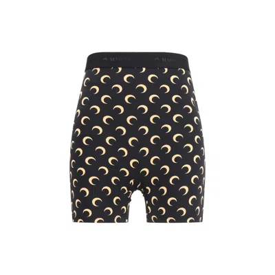 Marine Serre Black Polyamide Bermuda Shorts