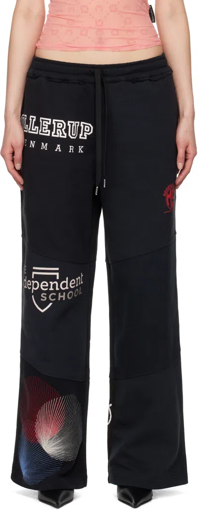 Marine Serre Black Regenerated Graphic Sweatshirts Sweatpants In Bk99 Black