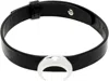 Marine Serre Black Regenerated Tin Moon Choker In Bk99 Black