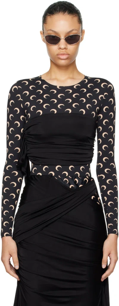 Marine Serre Black Shelter Camisole In Bk99