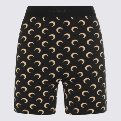 Marine Serre Black Shorts In Brown