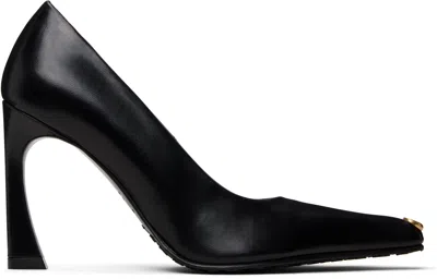 Marine Serre Black Smooth Leather Ms Kiss Heels