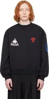 Marine Serre Black Souvenir Fleece Oversized Sweatshirt In Bk99 Black