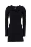 Marine Serre Crescent Moon-embroidered Mini Dress In Black