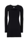 Marine Serre Crescent Moon-embroidered Mini Dress In Black