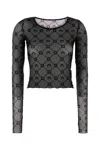 Marine Serre Stretch Nylon Top Embroidered Pattern