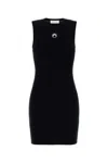 Marine Serre Black Crescent Moon-detail Mini Dress In Black