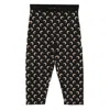 Marine Serre Recycled Moon Jersey Capri Leggings In Black