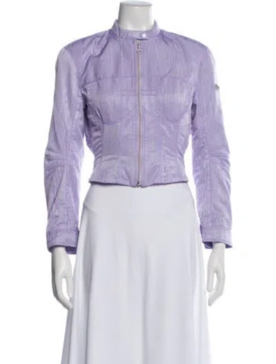 Pre-owned Marine Serre Bomber Jacket In Purple