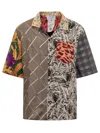 Marine Serre One-of-a-kind Regenerated Silk S/s Shirt In Multicolor