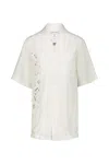 Marine Serre Bowling Shirt In Regenerated Household Linen