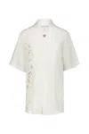 Marine Serre Bowling Shirt In Regenerated Household Linen
