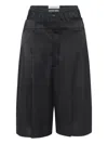 Marine Serre Moon Diamond Jacquard Tailorin Shorts In Black