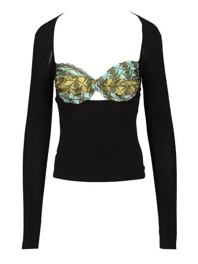 Marine Serre Braided Tight Top Tops Black